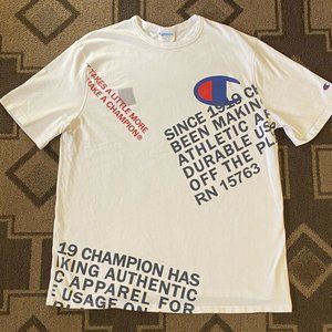 Champion Heritage Mens 2XL White Diagonal Graphic